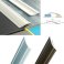 40mm Anodised Aluminium Door Floor Bar Trim Threshold Ramp Self Adhesive