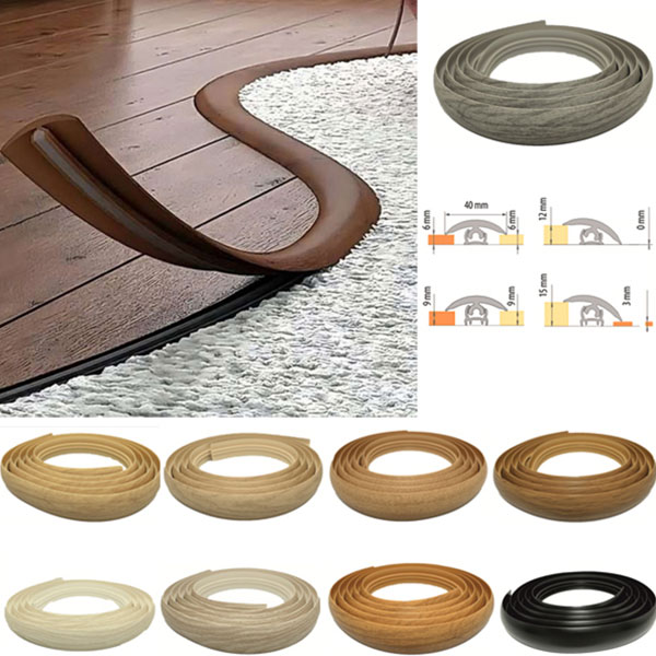 40mm Wide PVC Flexible Flooring Transition Profile Door Threshold