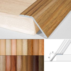 41mm Aluminium Wood Effect Door Floor Trim Carpet Threshold Ramp