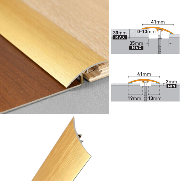 41mm Anodised Aluminium Brushed Door Floor Bar Edge Trim Threshold