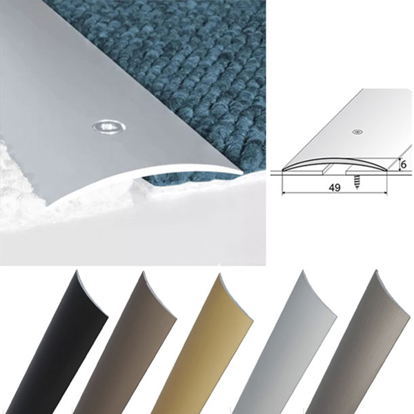 49mm Wide Aluminum Door Floor Trim For Connecting Wooden Or Carpet Floors