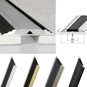 50mm Wide Aluminium Flat Non Slip Door Threshold A10 Profile Anodised