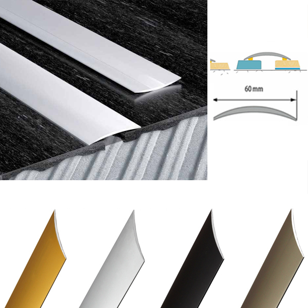 60mm Aluminium Anodised Door Edging Floor Trim Threshold Self Adhesive