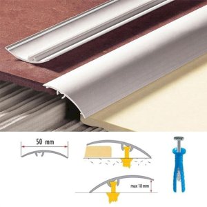 Aluminium Carpet Cover Door Threshold Silver Floor Trim Transition Strip