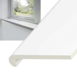 PVC Bullnose Window Cill Capping Board Internal Plastic Cover - 2.5m Long