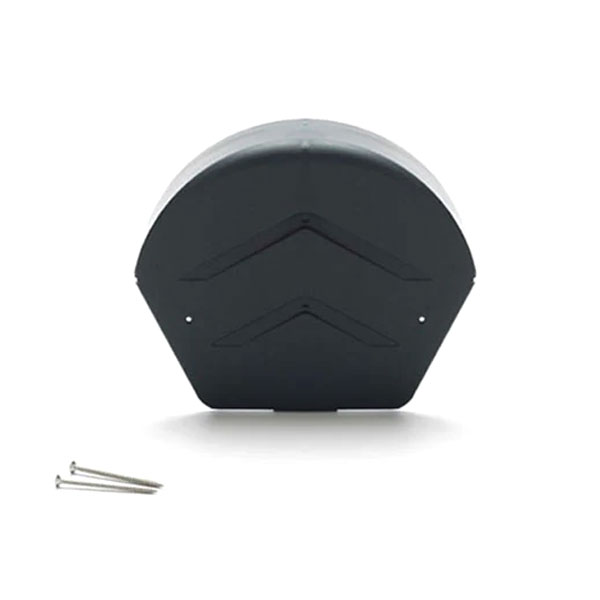 PVC Dry Verge U Ridge End Cap with Fixing Screws - 68mm