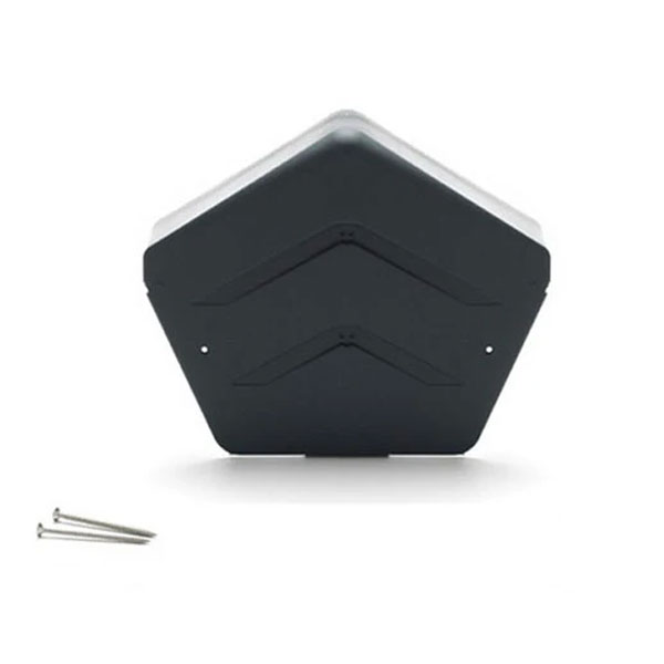 PVC Dry Verge U Ridge End Cap with Fixing Screws - 68mm