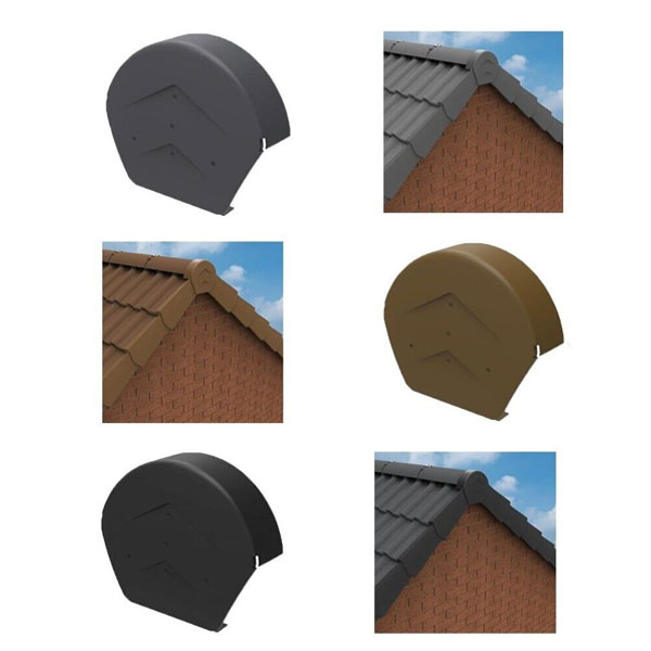 Round Ridge End Dry Verge Roof Kit System