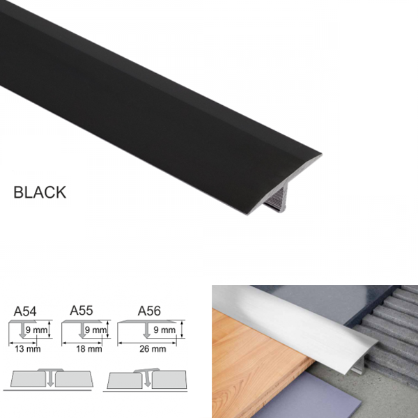 T Bar Anodised Aluminium Threshold Trim Transition Trim For Tiles