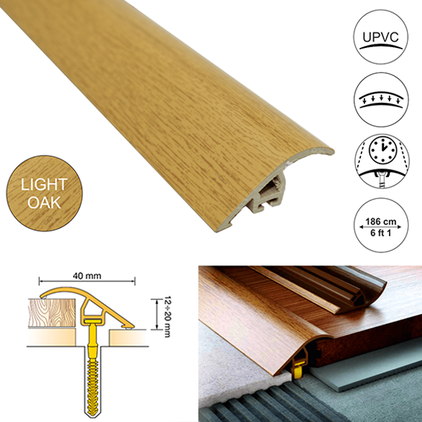 UPVC 40mm Wood Effect Door Threshold