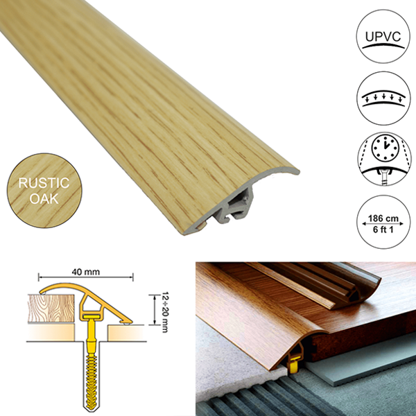 UPVC 40mm Wood Effect Door Threshold