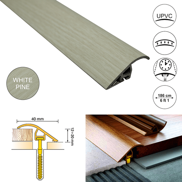 UPVC 40mm Wood Effect Door Threshold