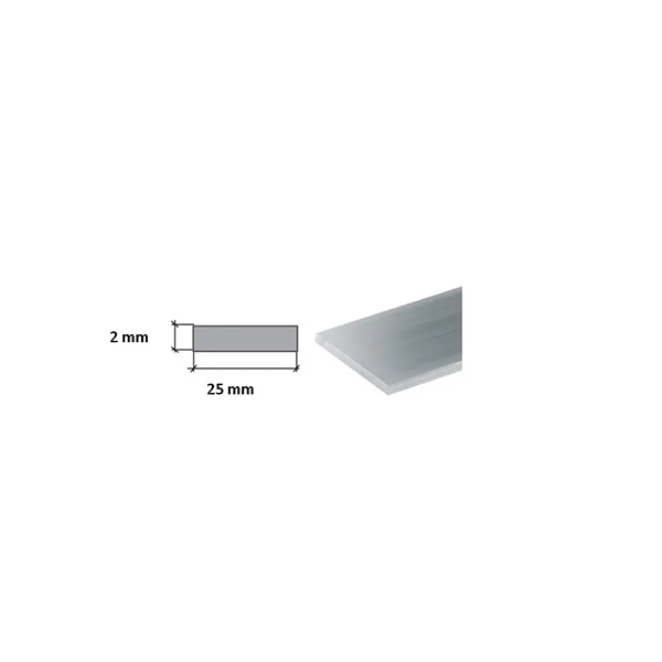  2m Aluminium Flat Bar Plate, Threshold